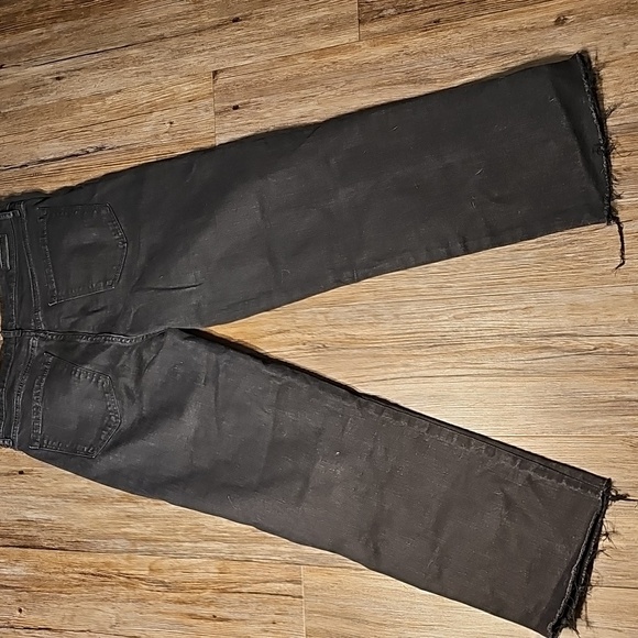Womens Social Standard By Sanctuary Black High Rise Crop Straight Jeans Sz 12 - Picture 4 of 7